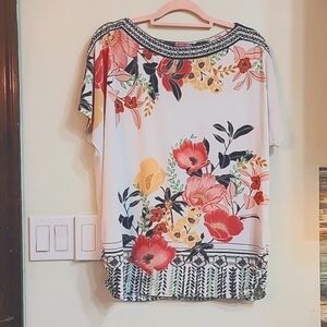 JM Collection Floral Tunic